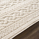 Fadey White 3D Washable Rug
