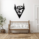 Lake Bear Metal Wall Art – Wildlife Rustic Cabin Lake Home Decor