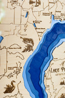 Lake Pend Oreille Topo Map | Laser Engraved & Framed Wall Art