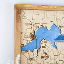 Lake Pend Oreille Topo Map | Laser Engraved & Framed Wall Art