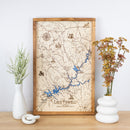 Lake Powell Topo Map Sign | Laser Engraved & Framed Wall Art