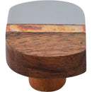 Lakewood 1-3/4 in. Grey & Wood Cabinet Knob