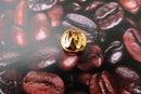 Large Coffee Bean Gold Lapel Pin