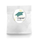 Laurel Teal Graduation Favor Labels