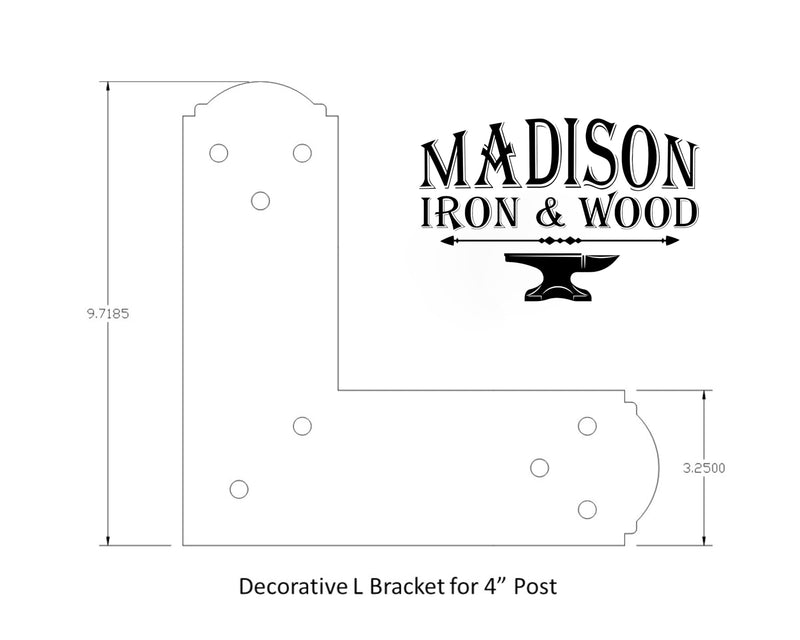 Crowned Brackets for 4x4 Dimensional Lumber