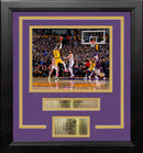 LeBron James Breaks the All-Time Scoring Record LA Lakers 8x10 Framed Photo with Engraved Autograph