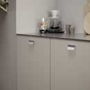 Satin Steel "Leaf" Tab Drawer Pulls