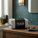 Leatherette/Canvas Black Travel Kit