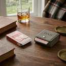 Leatherette Playing Cards Case, Grey 3.75"