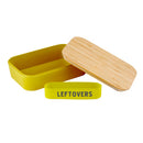 Leftovers Bamboo Lunch Box in Vivid Yellow | Eco-Friendly and Sustainable | 7.5" x 5" x 2"