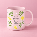 Lemon Trend | "Gratitude" Pink GIft Mug | 18oz