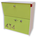RetroBox Locking Small Package Wall Mounted Mailbox in White