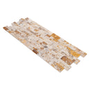 Leonardo Onyx Ledger 3D Panel 6"x24" Natural Marble Wall Tile - Full Truckload angle wide view