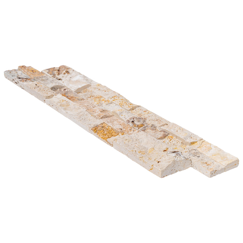 Leonardo Onyx Ledger 3D Panel 6"x24" Natural Marble Wall Tile - Full Truckload single panel profile view