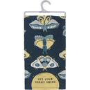 Let Your Light Shine Gothic Moth Dish Cloth Towel