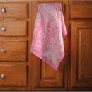 Let's Bake Some Shit Woven Pink Funny Snarky Dish Cloth Towel | Ultra Soft and Absorbent Jacquard | All-Over Design | Unfolds 20" x 28" | Giftable