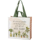 Let's Go Buy More Plants Market Tote Bag | 15.50" x 15.25" x 6"