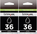 New, Pre-Owned - Lexmark 36 2PK Ink Cartridges Box X Series X4650 X3650