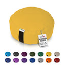 Zafu Meditation Cushion yoga pillow - Cotton & Organic Buckwheat Hull filling, Made in USA