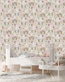 Hares on the Meadow Wallpaper