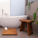 Salem Teak Shower and Bath Stool with Curved Seat