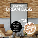 Farmhouse Rustic Teak 3D Wall Panels – (13 sq ft)