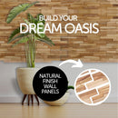 Clearwater Natural Teak 3D Wall Panels - (13 sq ft)