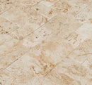Light Antique Travertine Pattern Tumbled Pavers - Full Truckload wet look angle view
