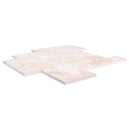 Light Antique Travertine Pattern Tumbled Pavers - Full Truckload dry look profile wide view