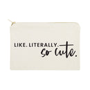 Like. Literally. So Cute. Cotton Canvas Cosmetic Bag