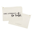 Like. Literally. So Cute. Cotton Canvas Cosmetic Bag