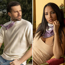 Verona - Silk Neckerchief - White & Lilac