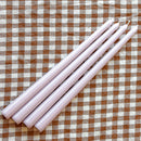 Extra Tall Lilac Hush Taper Candle,  1 Case of 48 Packs (4 Candles per Pack)