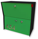 RetroBox Locking Small Package Wall Mounted Mailbox in Textured Matt Black