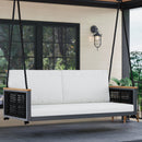 East Green Linden Porch Swing With Cushions