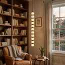 Linear Orbique Alabaster Bead Pendant Light
