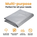 16’ x 20’ Heavy Duty Poly Tarp 10 mil, 6 oz - Black & Silver