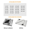 16’ x 20’ Heavy Duty Poly Tarp 10 mil, 6 oz - Black & Silver