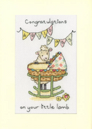 Little Lamb New Baby Card Counted Cross Stitch Kit by Bothy Threads XGC67