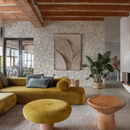 Dolce Terrazzo Wallpaper, tan and white