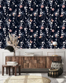 Exotic Flowers on Dark Wallpaper
