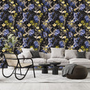 Elegant Dark Wildflowers Wallpaper