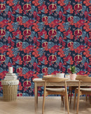 Monstera and Pomegranat Wallpaper