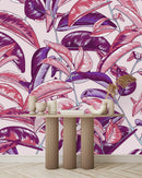 Stylish Pink and Purple Leaves Wallpaper Vogue Select