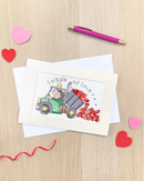 Loads of Love Hedgehog Tractor Card Counted Cross Stitch Kit by Bothy Threads XGC64