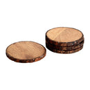 Mascot Hardware Log Cut 4 pieces Multi Shape Wooden Coasters (Set Of 4)