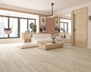 SPC Vinyl Rigid Core 9" Width 60" RL, 8mm Thick, 2mm IXPE Lokai White Paragon Floors - Mazzia Collection Product shoot Hall view