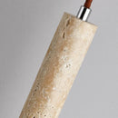Long Cylinder Travertine Pendant Lamp