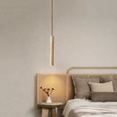 Long Cylinder Travertine Pendant Lamp