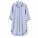 Loose Casual Long Sleeve Shirt Dress in Navy Blue [Available in SM-1X]